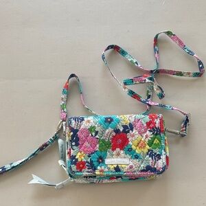 RFID Crossbody/wristlet holds larger phones.